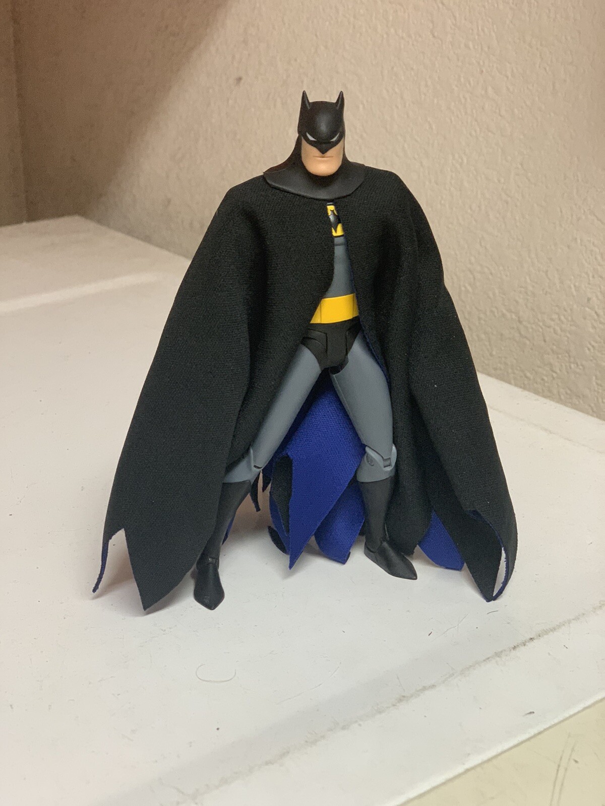 Custom Batman Animated CAPE ONLY 1/12 DC Collectibles Mcfarlane Not Figure