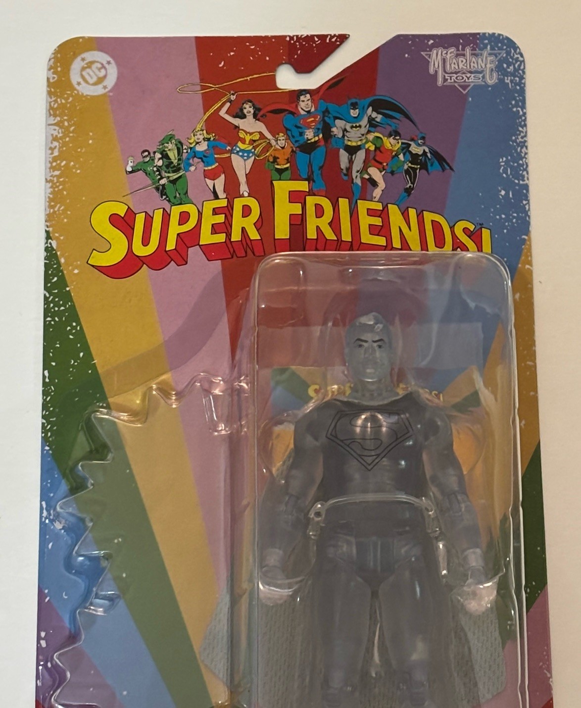 McFarlane DC Retro Super Friends Superman Crystallize Red Platinum 2026 in Stock