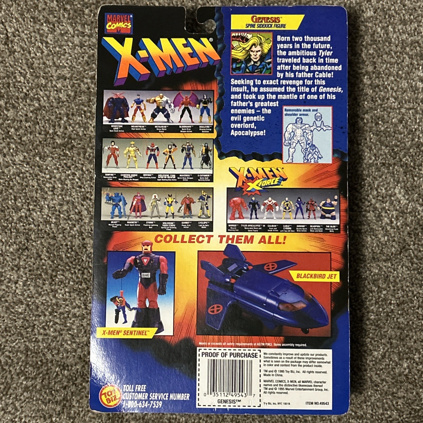 VINTAGE 1995 Toy Biz Genesis Marvel Comics X-Men X-Force Action Figure NIP NM