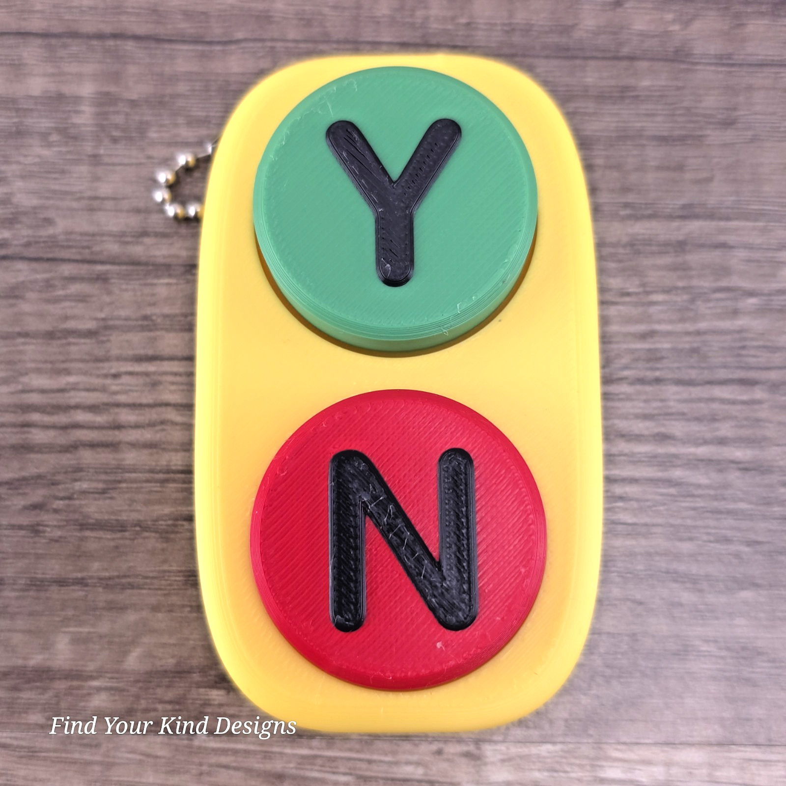 Yes No Clicker – 3D Fidget Sensory Toy with Keychain, Stress Reliever