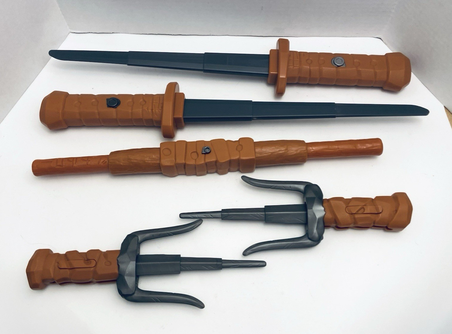 TMNT Mutant Mayhem Ninja Reveal Katanas Sai Bo Role Play Kids Costume Toys Lot