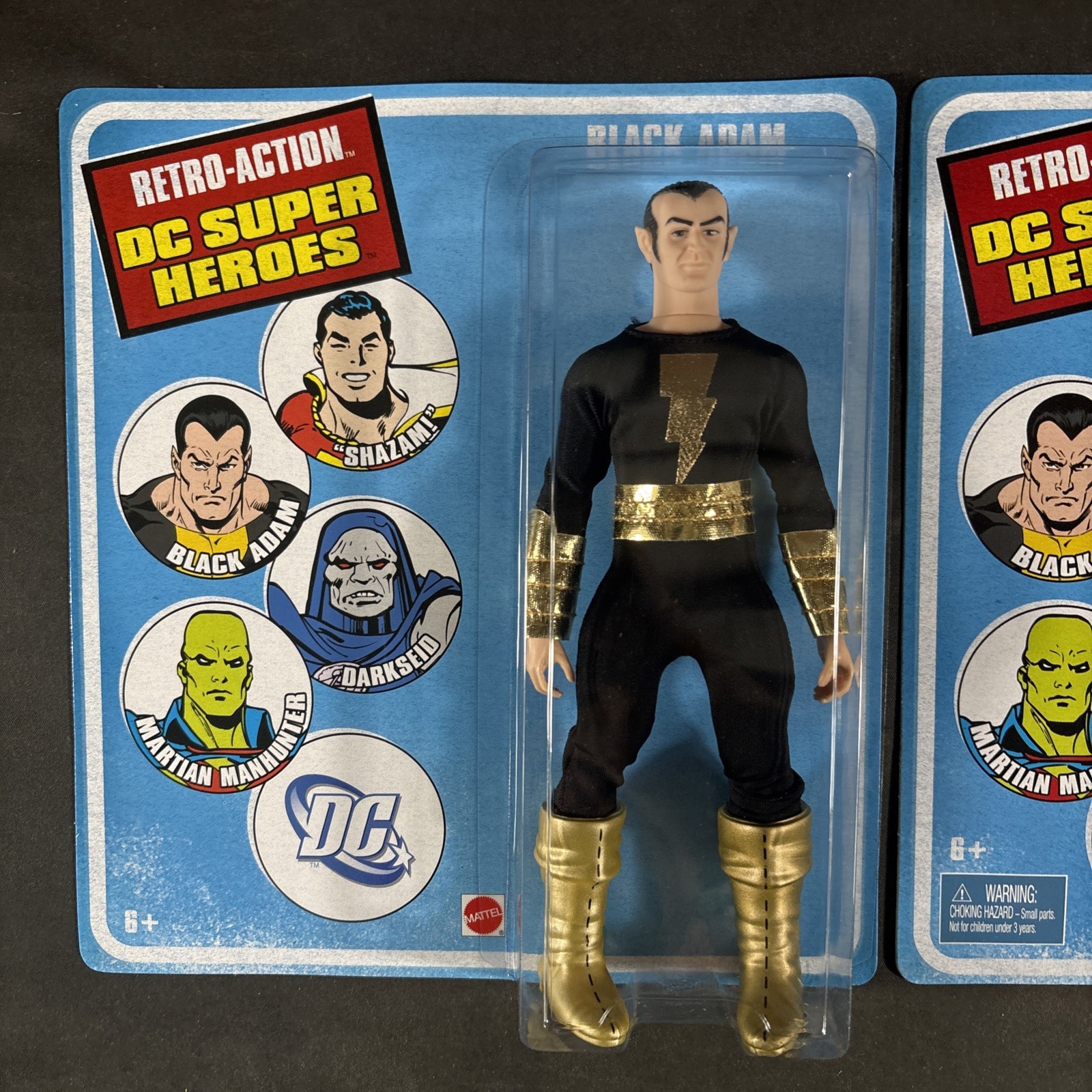 (2) RETRO-ACTION DC COMICS SUPERHEROES MEGO STYLE BLACK ADAM SHAZAM NEW