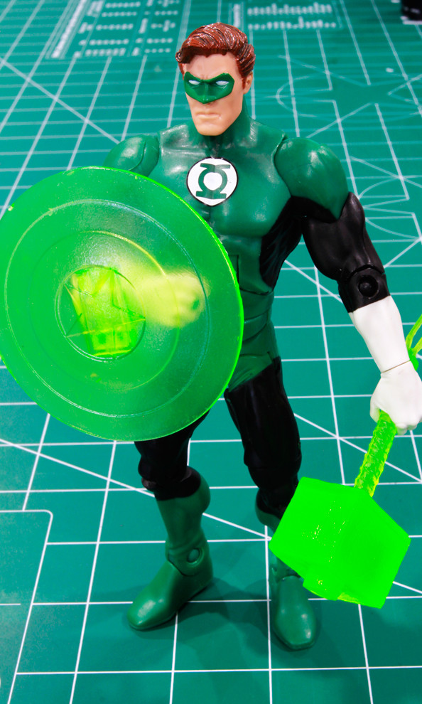 Custom Resin GL constructs for 6in. figure 1:12 Green Lantern mjolnir shield