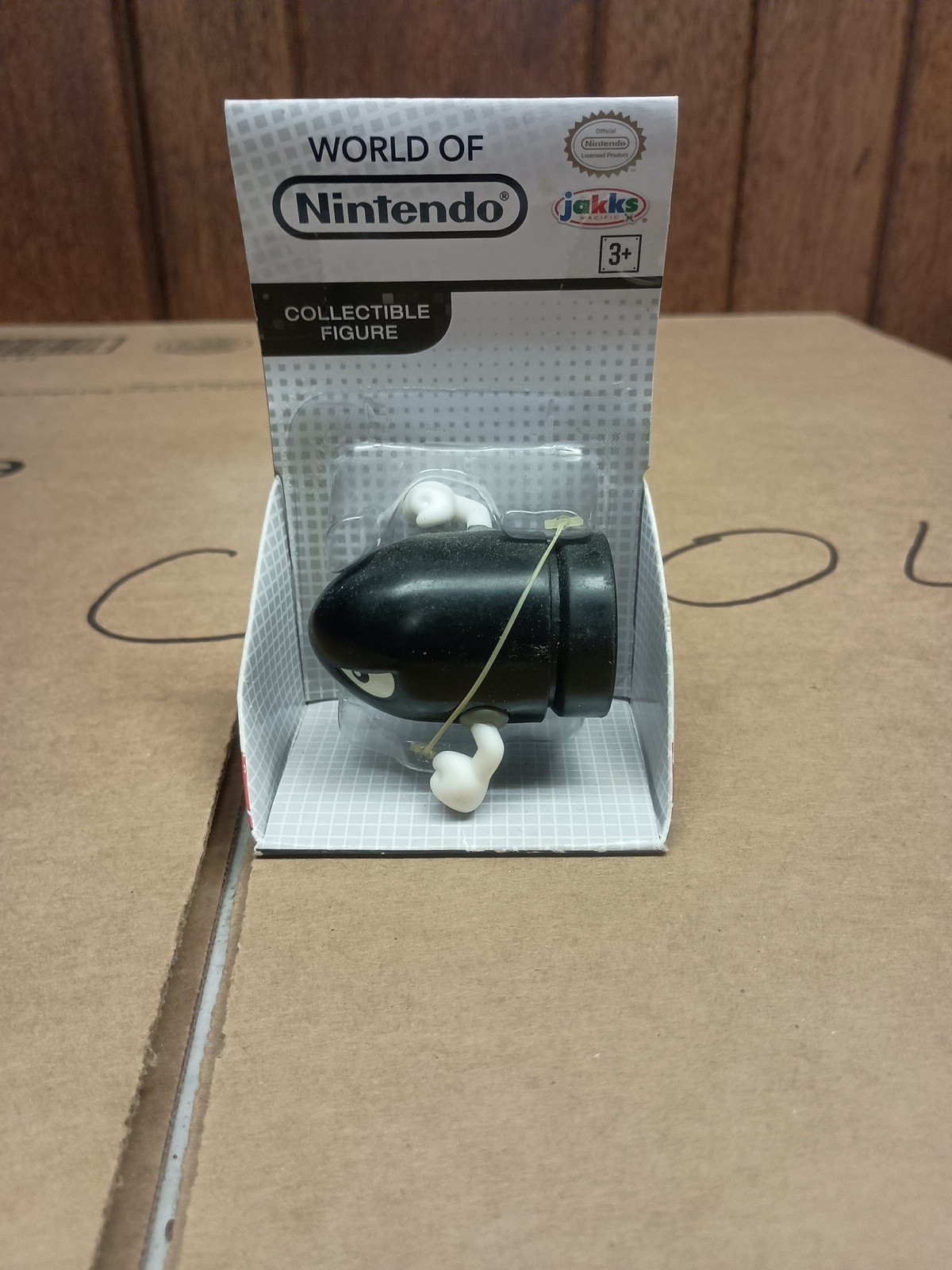 World of Nintendo Bullet Bill 2.5&Prime; collectible figure Jakks Pacific white box