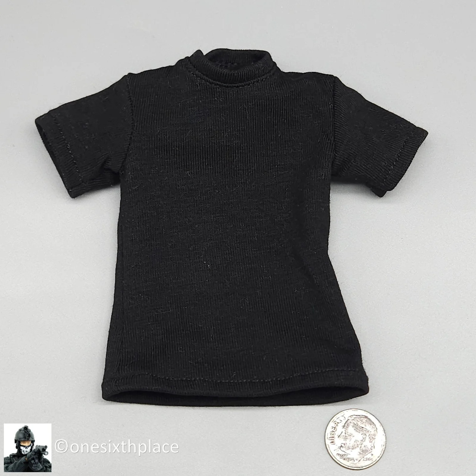 1:6 Easy & Simple Russian Rapid Response Unit SOBR Mens Black T-Shirt 12&Prime; Figure