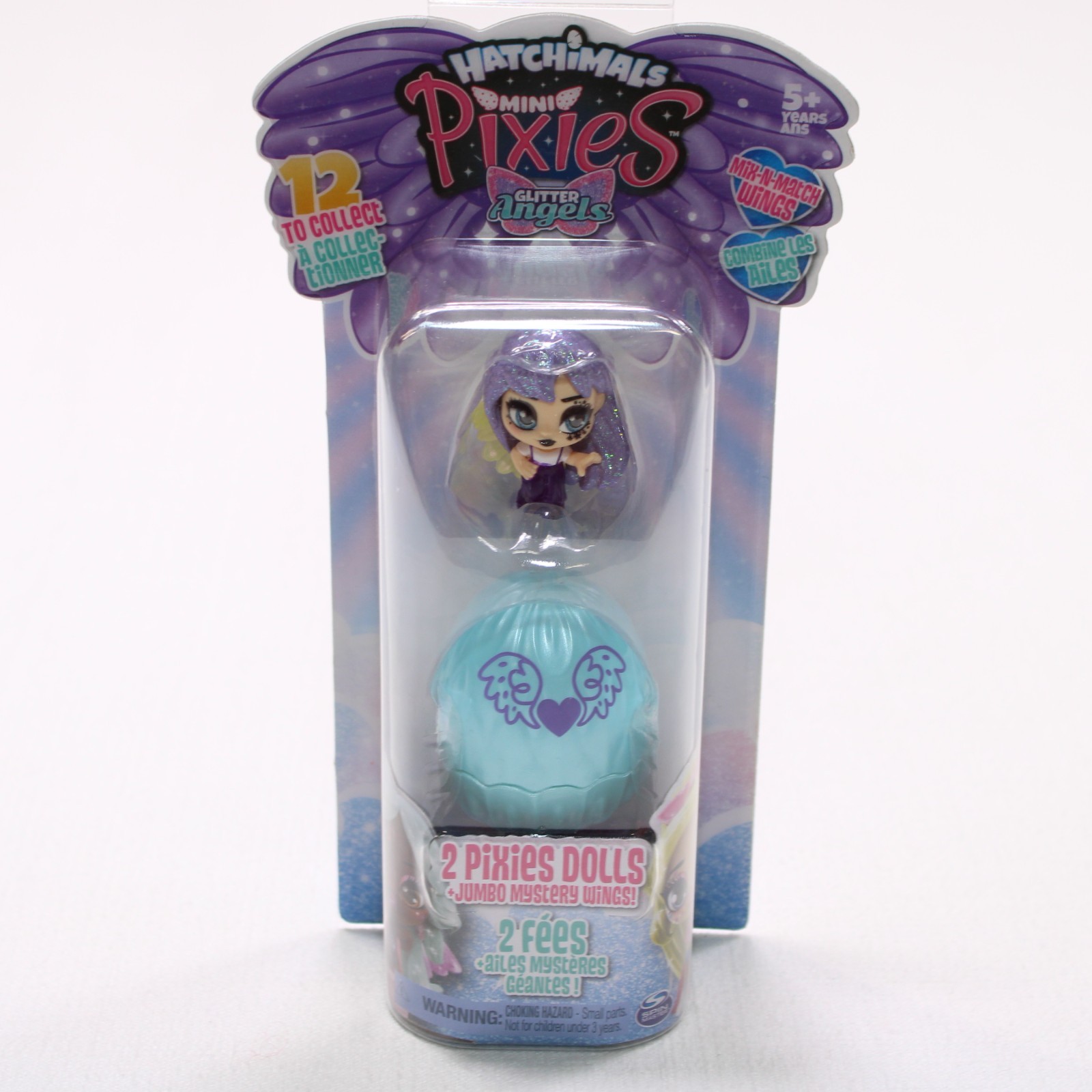 Hatchimals Mini Pixies GLITTER ANGELS Goth Angelouise 2 pack 1 Hidden Jumbo Wing
