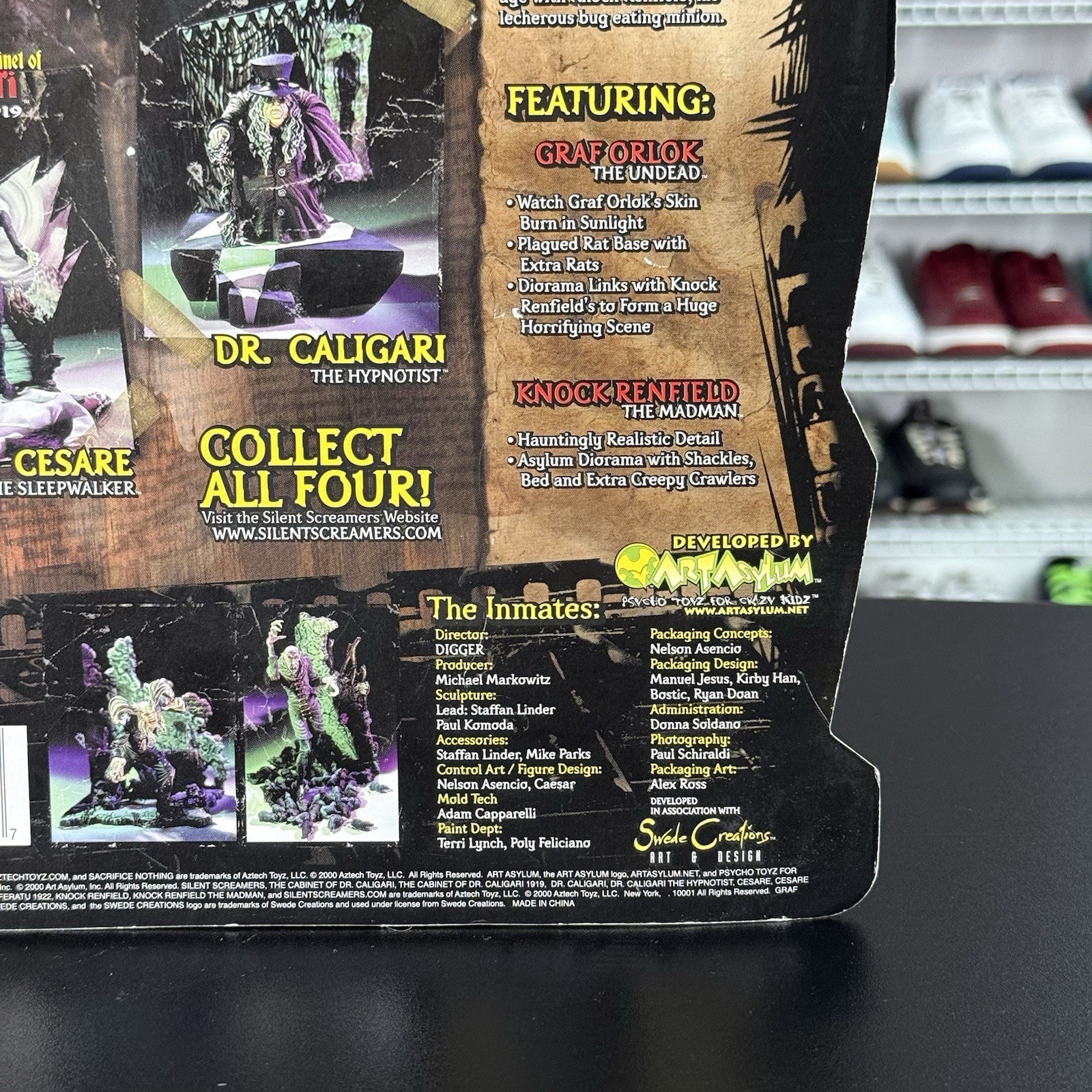 Vintage Nosferaru 1922 Graf Orlok Action Figure Silent Screamers Series 1 NIB