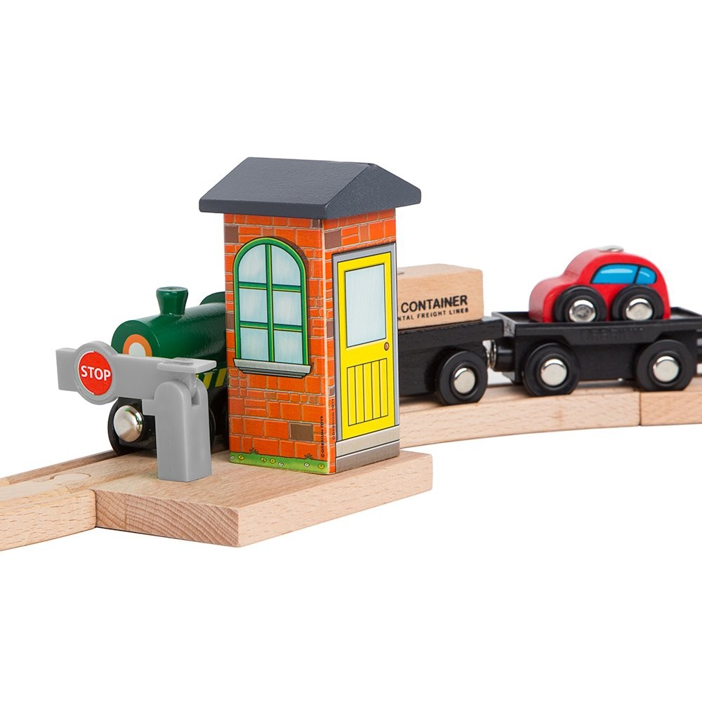 Wooden Train Tracks Set Engine Stop/go Checkpoint with Thomas & Friends Woode…