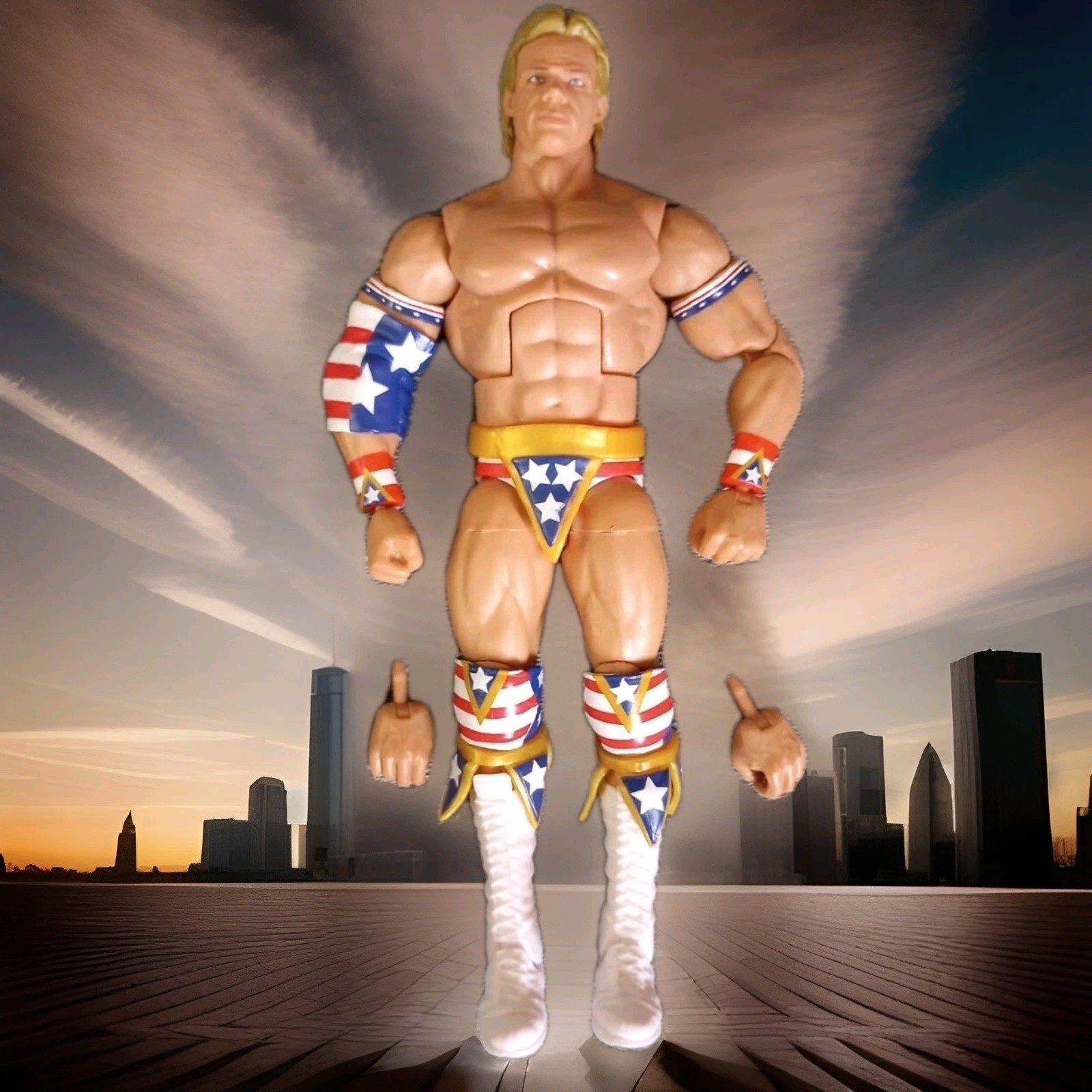 WWE Mattel Elite SummerSlam Lex Luger 6&Prime; Figure All American USA WWF WCW Legends
