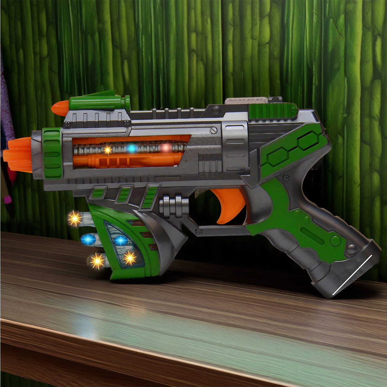 Light Up Space Infinity Blaster Toy Gun Pistol w/ Flashing Light Sound Kids Gift
