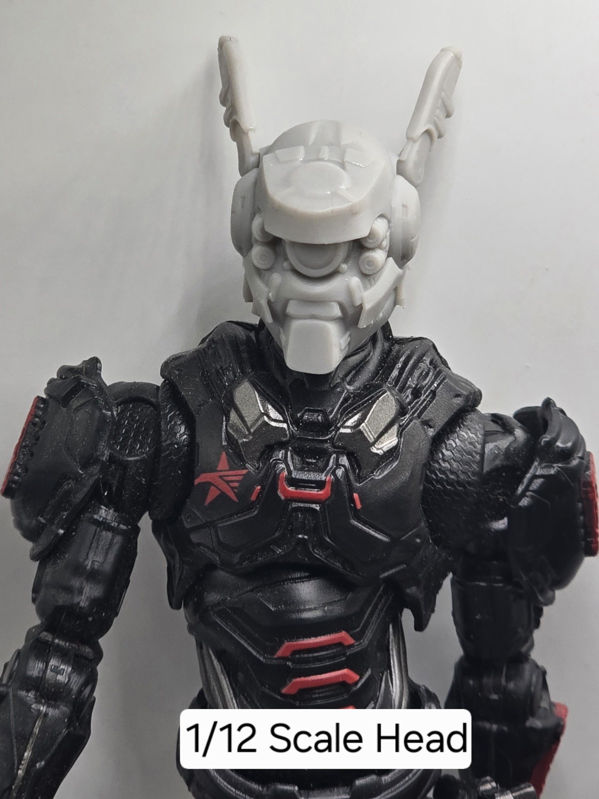 3d Printed SCI FI HEAD#3 6&Prime; 1:12 Classified/Legends SCALE