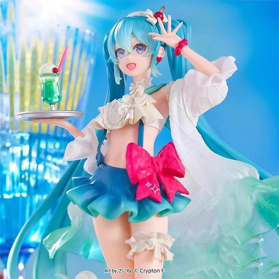 New Hatsune Miku figure Soda cream dress The Props Desktop Decoration