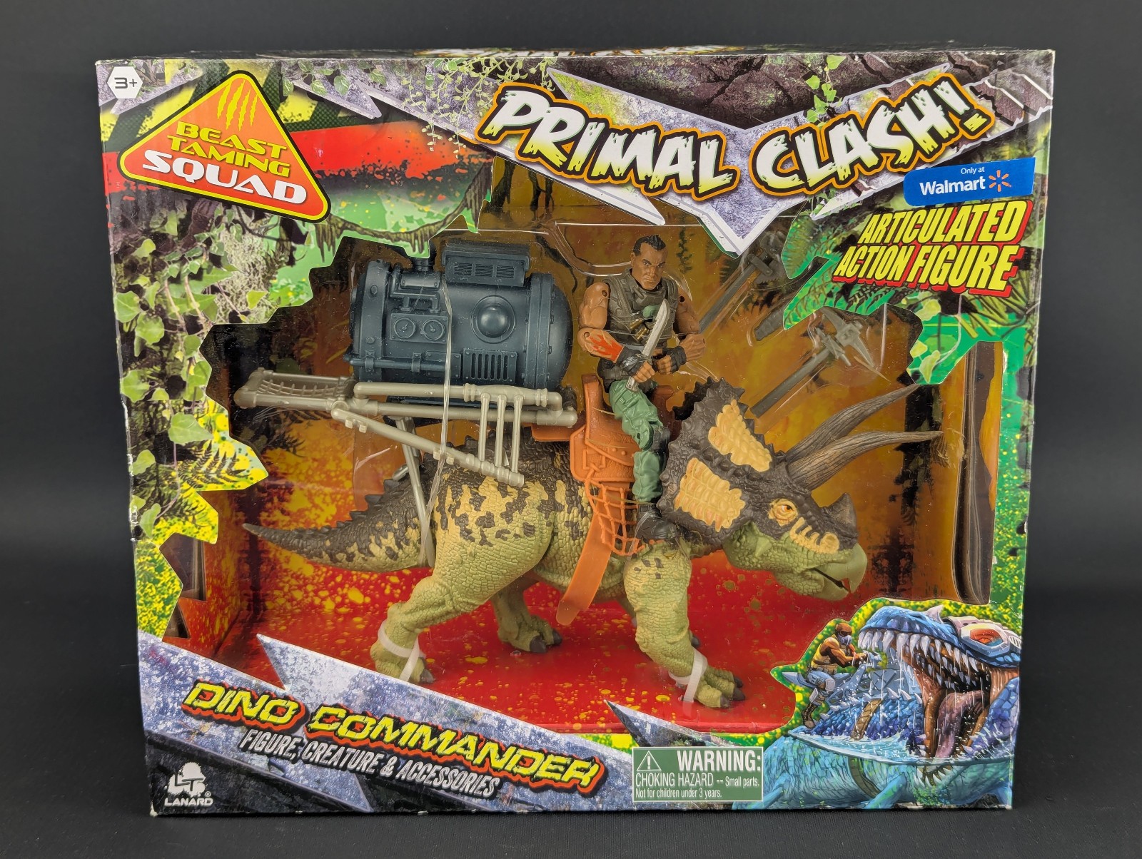 Primal Clash Dino Commander SEALED Lanard Beast Taming Squad Triceratops Walmart