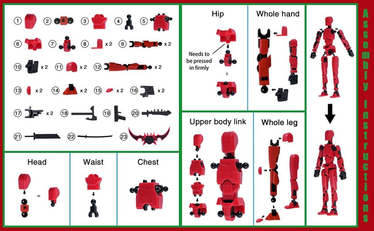 Action Figure Set, Model 13 Action Figure Multi-Jointed Movable,Gift Box Packagi