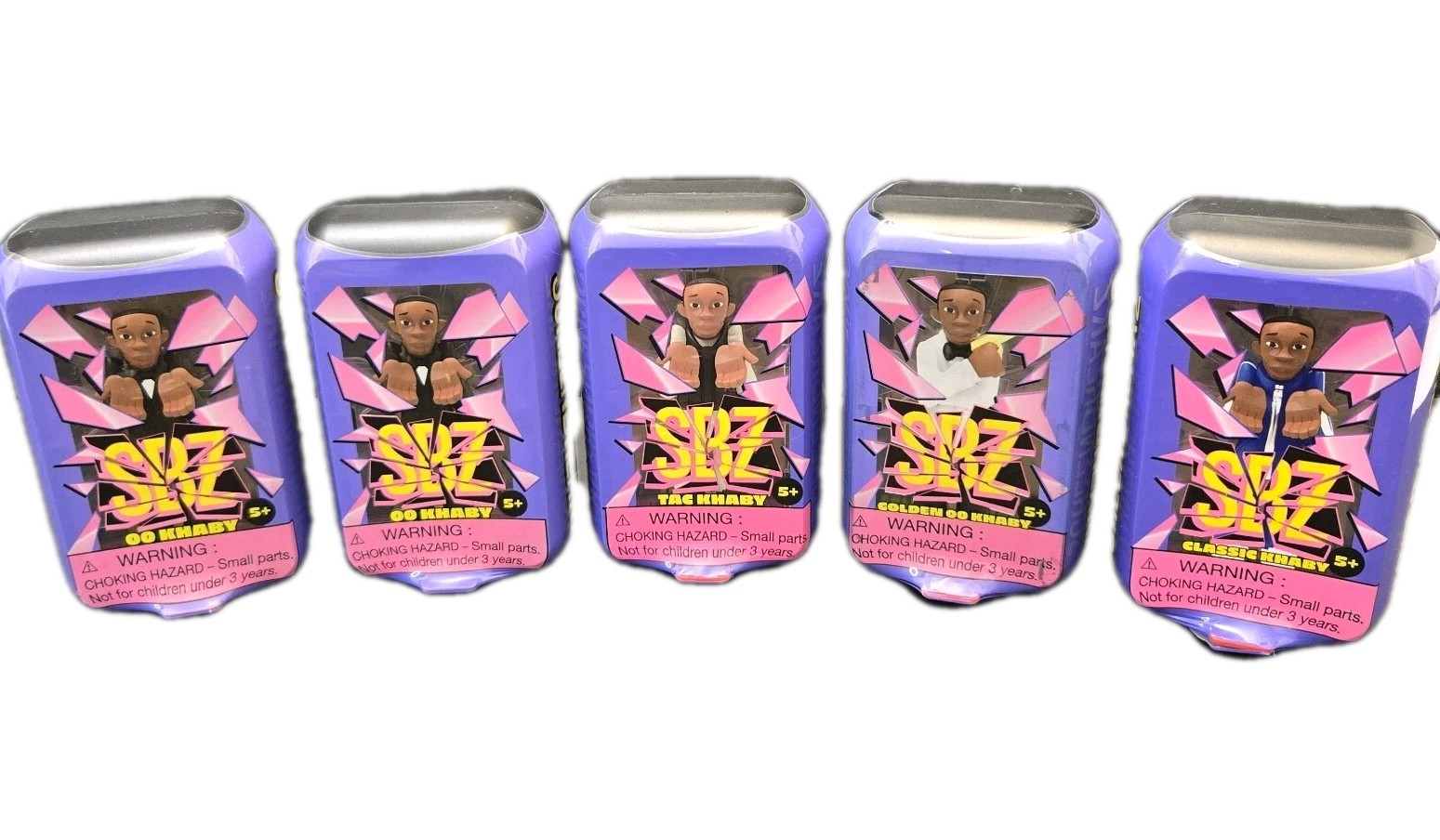 NEW LOT of 5 ScreenBreakZ Collectible Khaby Figures 2 Go Classic Golden OO Tac
