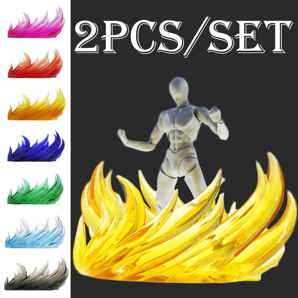 2X Wind Flame Impact Aura Burst Burning Effect For Tamashii Action 1/12 Figures
