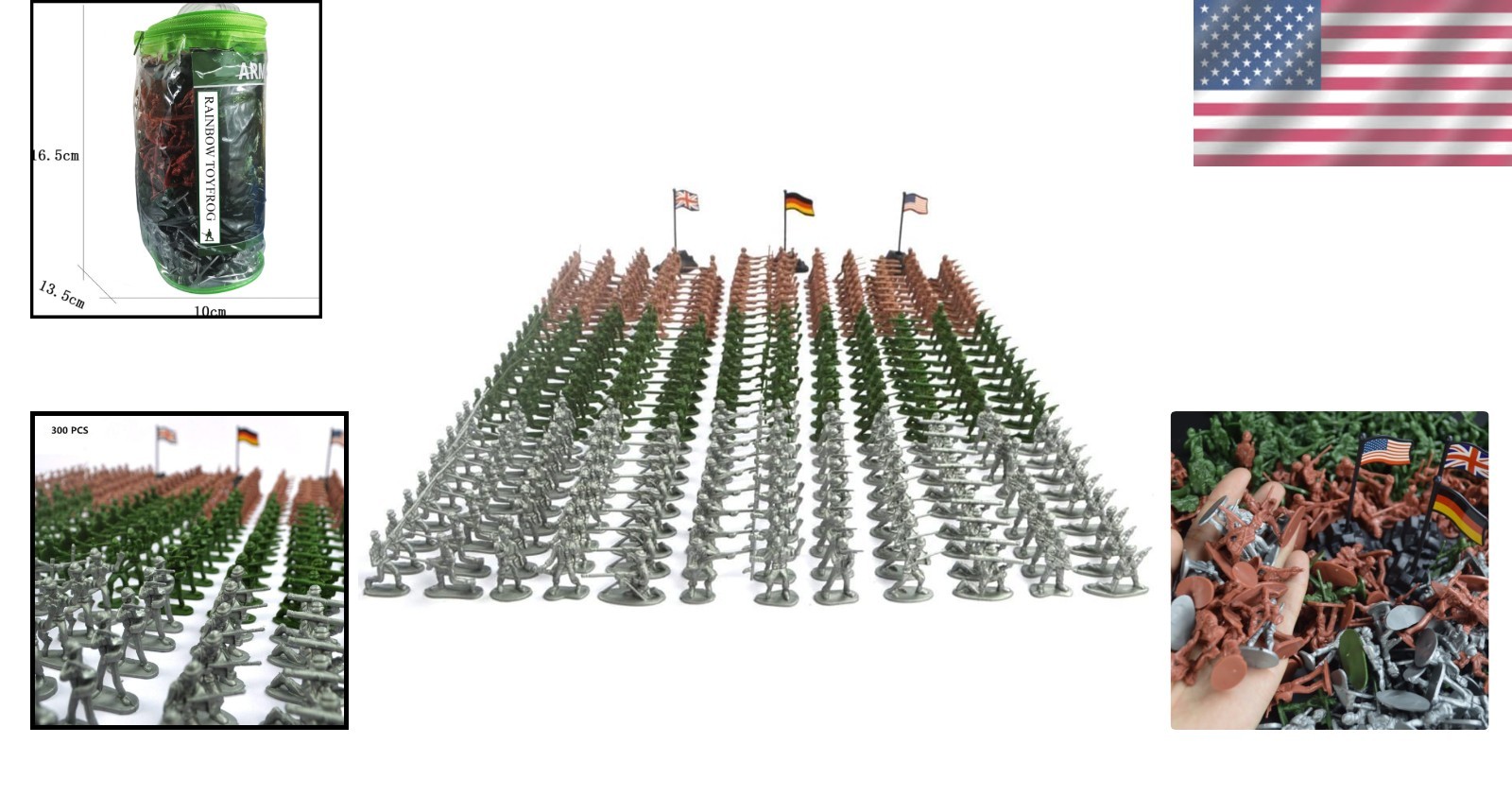 Classic 300-Piece Army Men Set – Durable Military Action Figures for All Ages