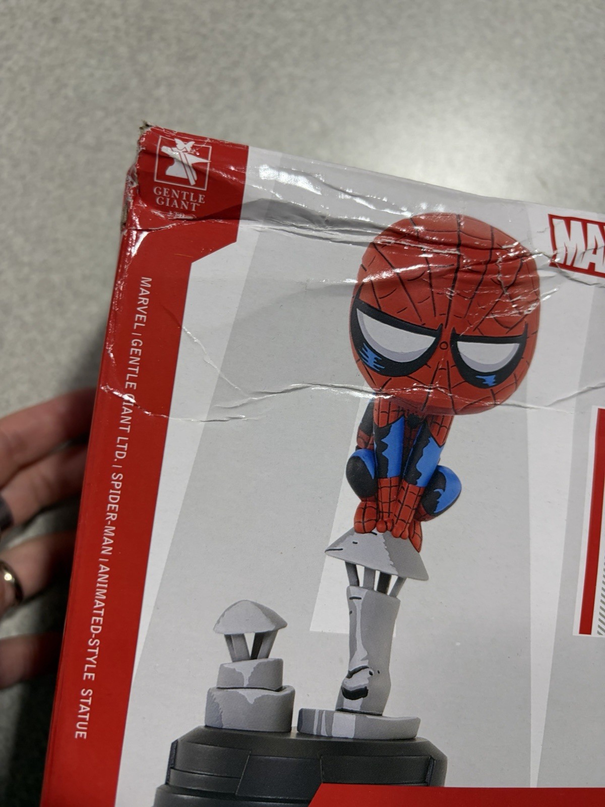 Marvel Animated Spider-Man Mini Statue Scottie Young Gentle Giant In Box