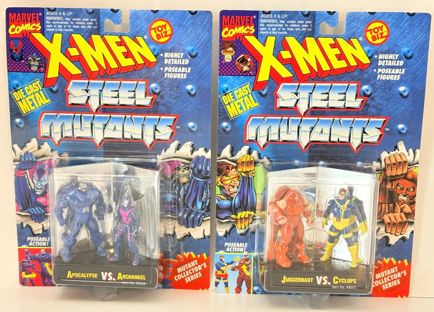 1990-94 Marvel X-Men Bend-ems, Wolverine light, Button Biters & Steel Mutants