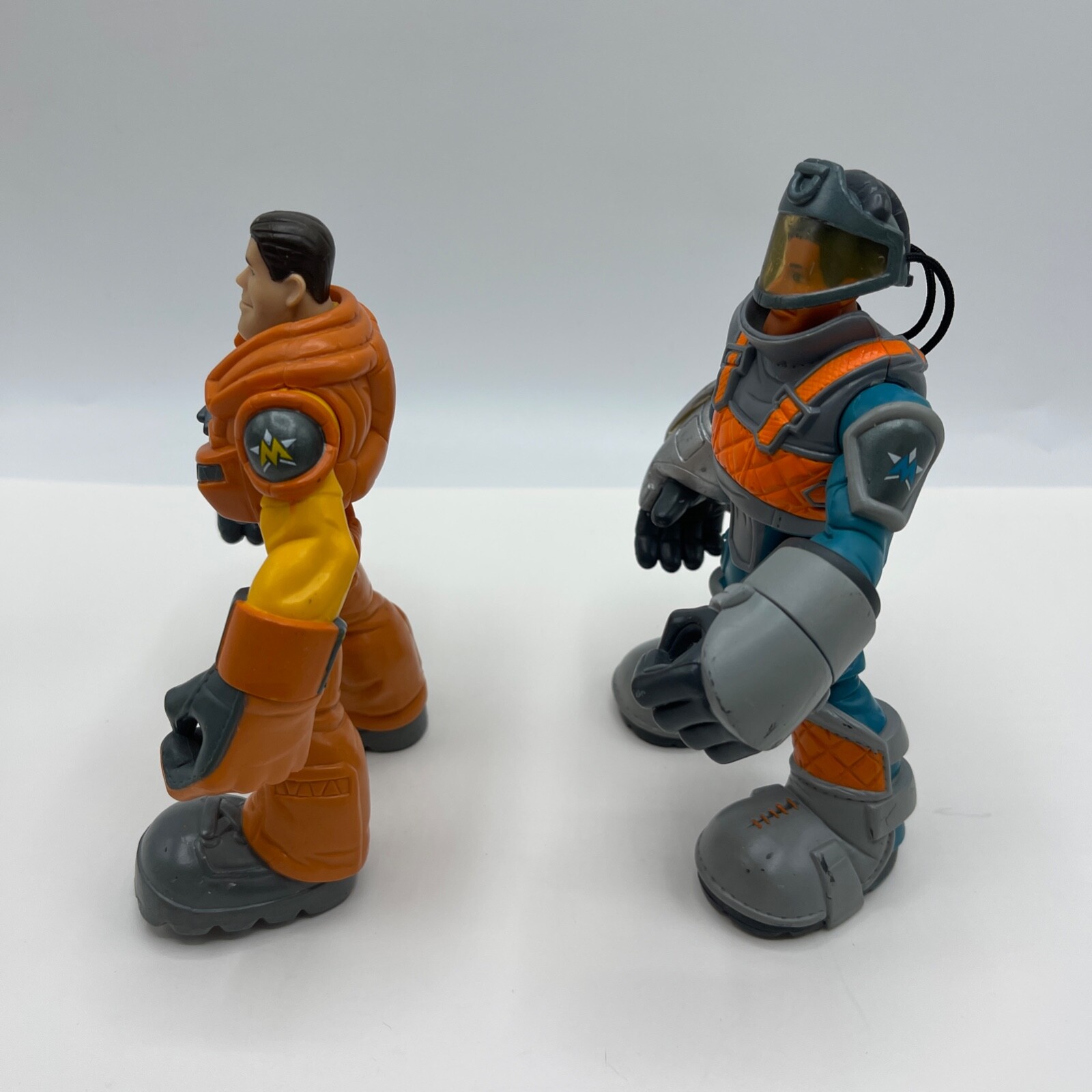 Playskool Rescue Heroes Major Powers 6” Action Figure Orange Green Lot Of 2