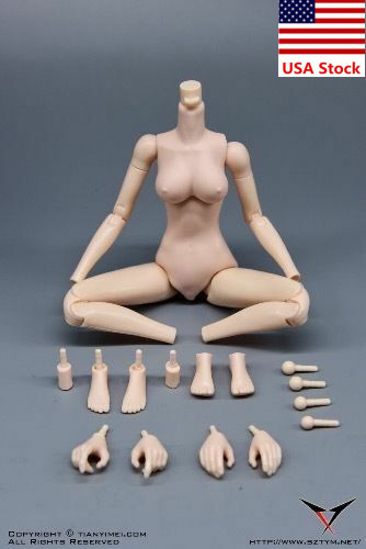 1/6 Female Flexible Pale Skin 12&Prime;Girl Soldier Action Figure Body Toys Dolls