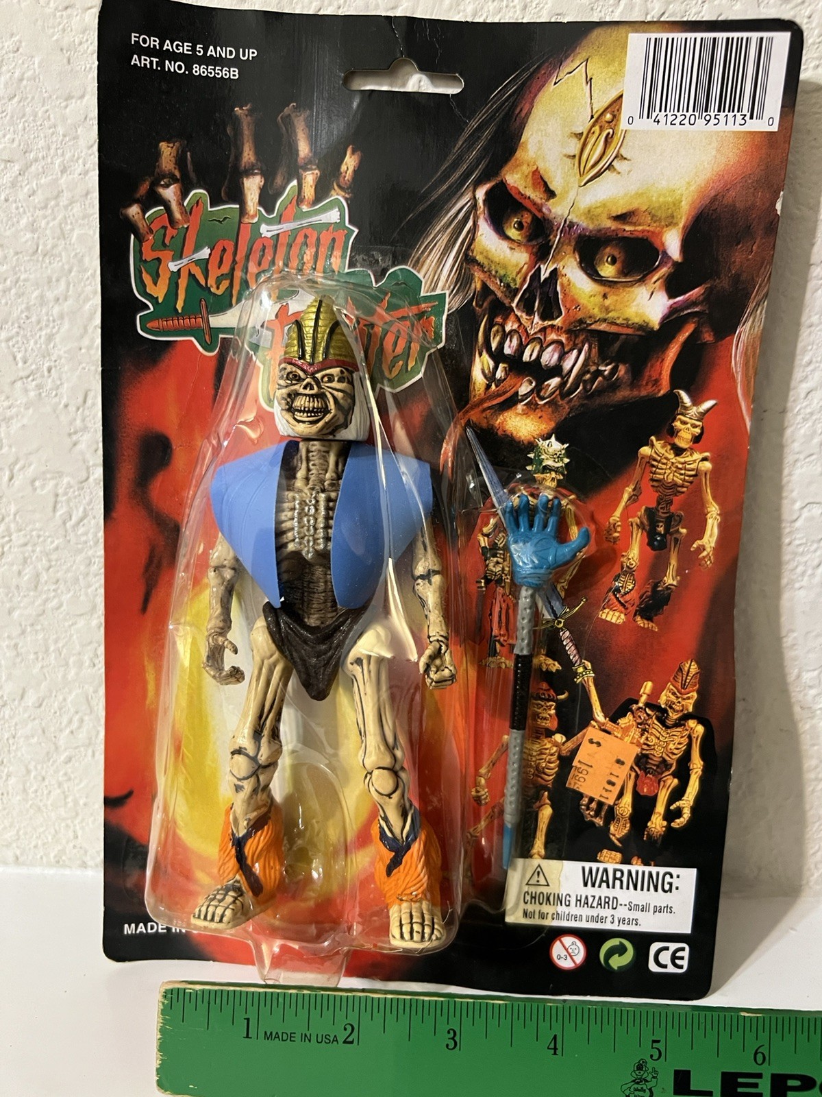 VTG Rare Skeleton Fighter – Skeleton Warriors KO 6” Action Figure w/ Weapons New