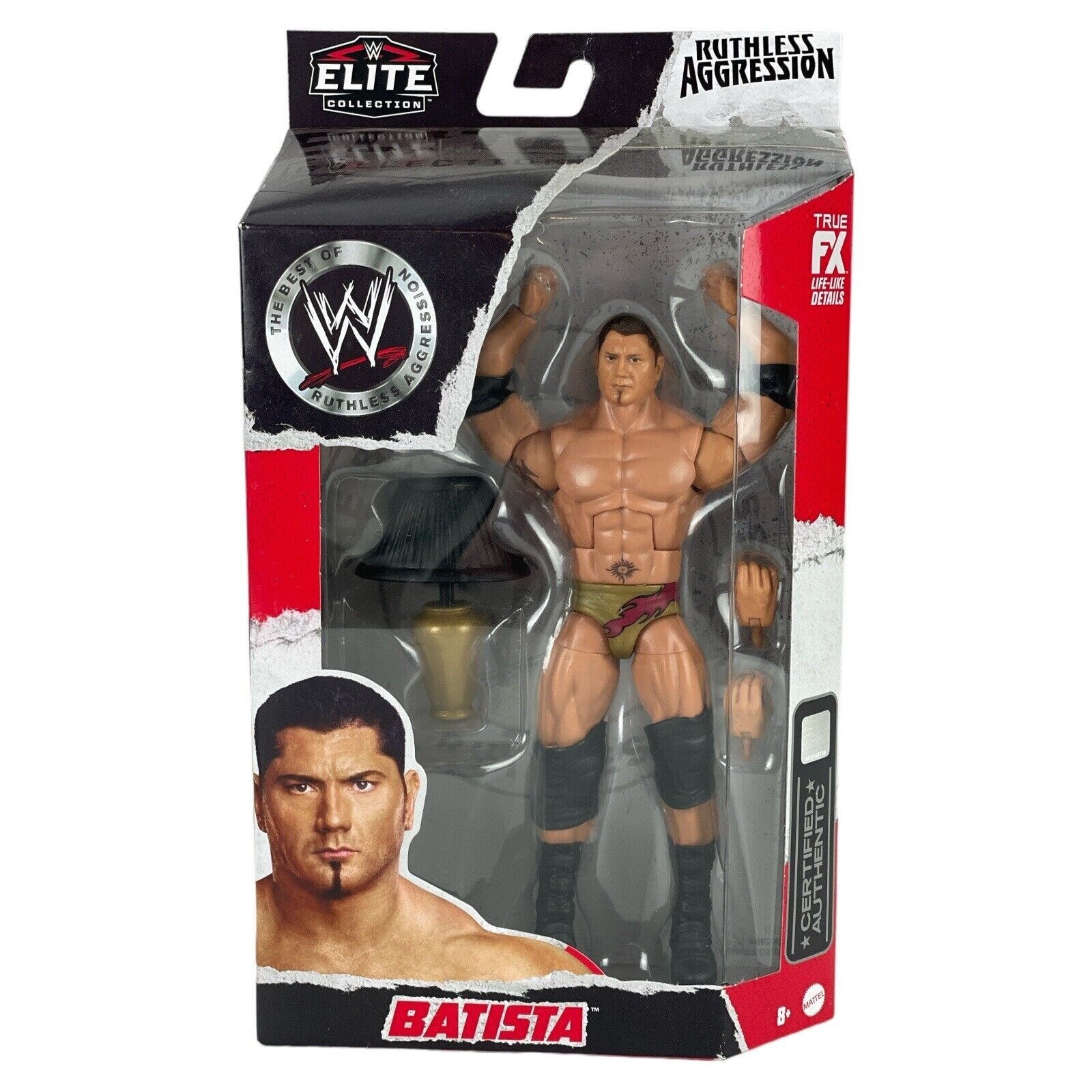 WWE Elite Ruthless Agression Batista 6&Prime; Inch Mattel Wrestling Figure Series 1
