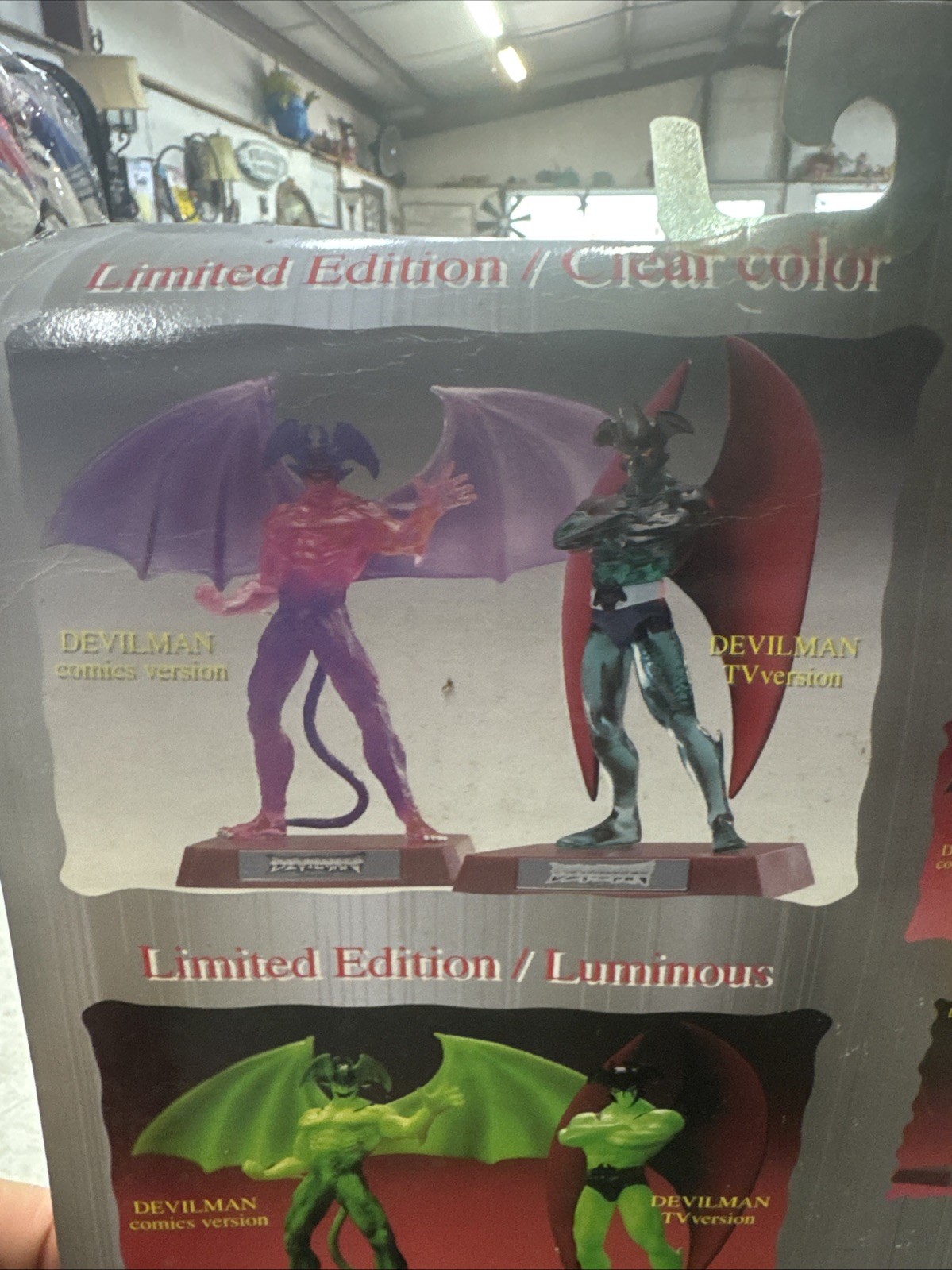 Uni-Five Devil man Devilman Detail Figure Limited Ed Clear Color 1998 Box Wear