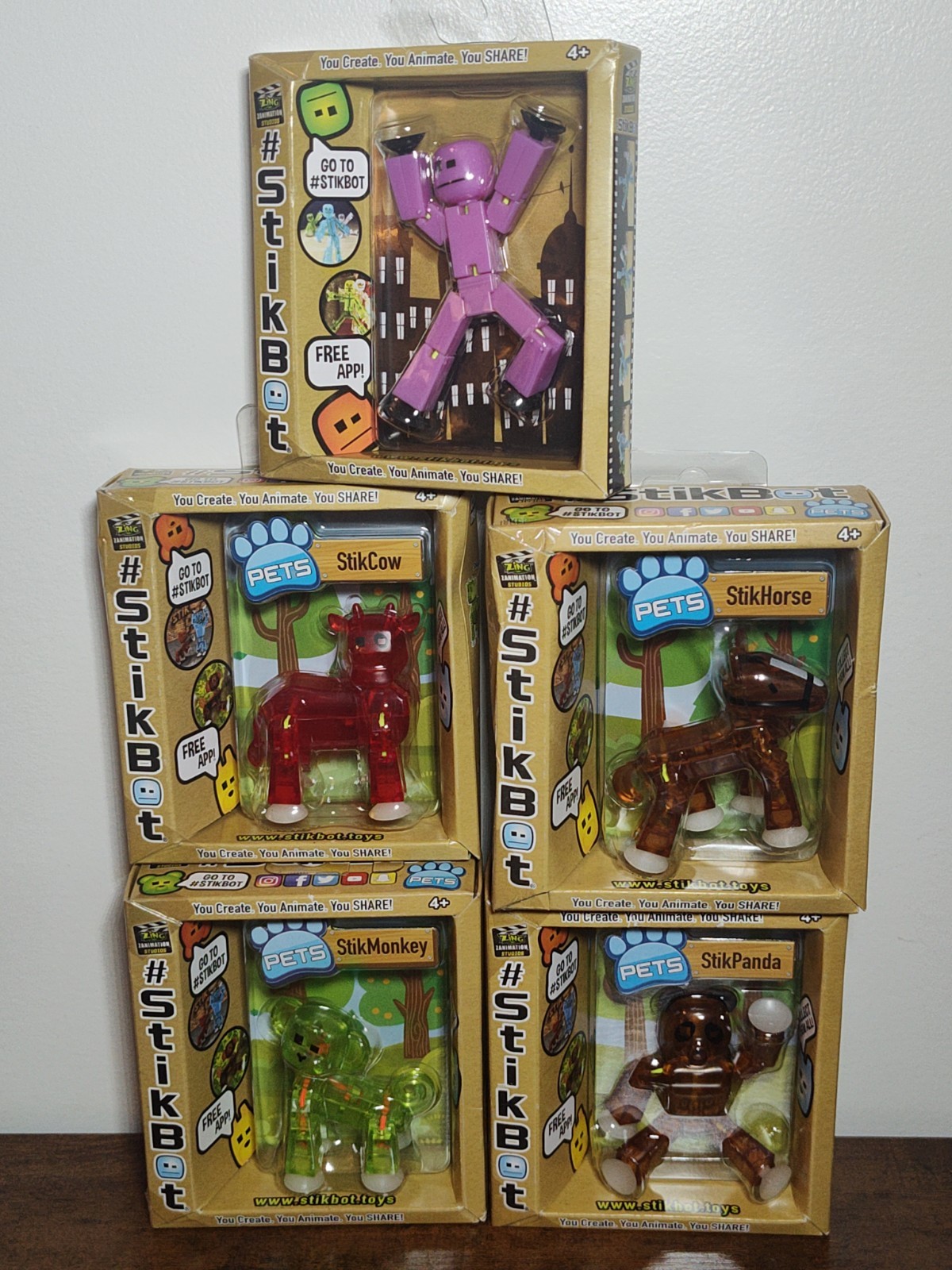 Zing Stikbot LOT Of Stop Motion Animation Stick Bot Toy Action Figures