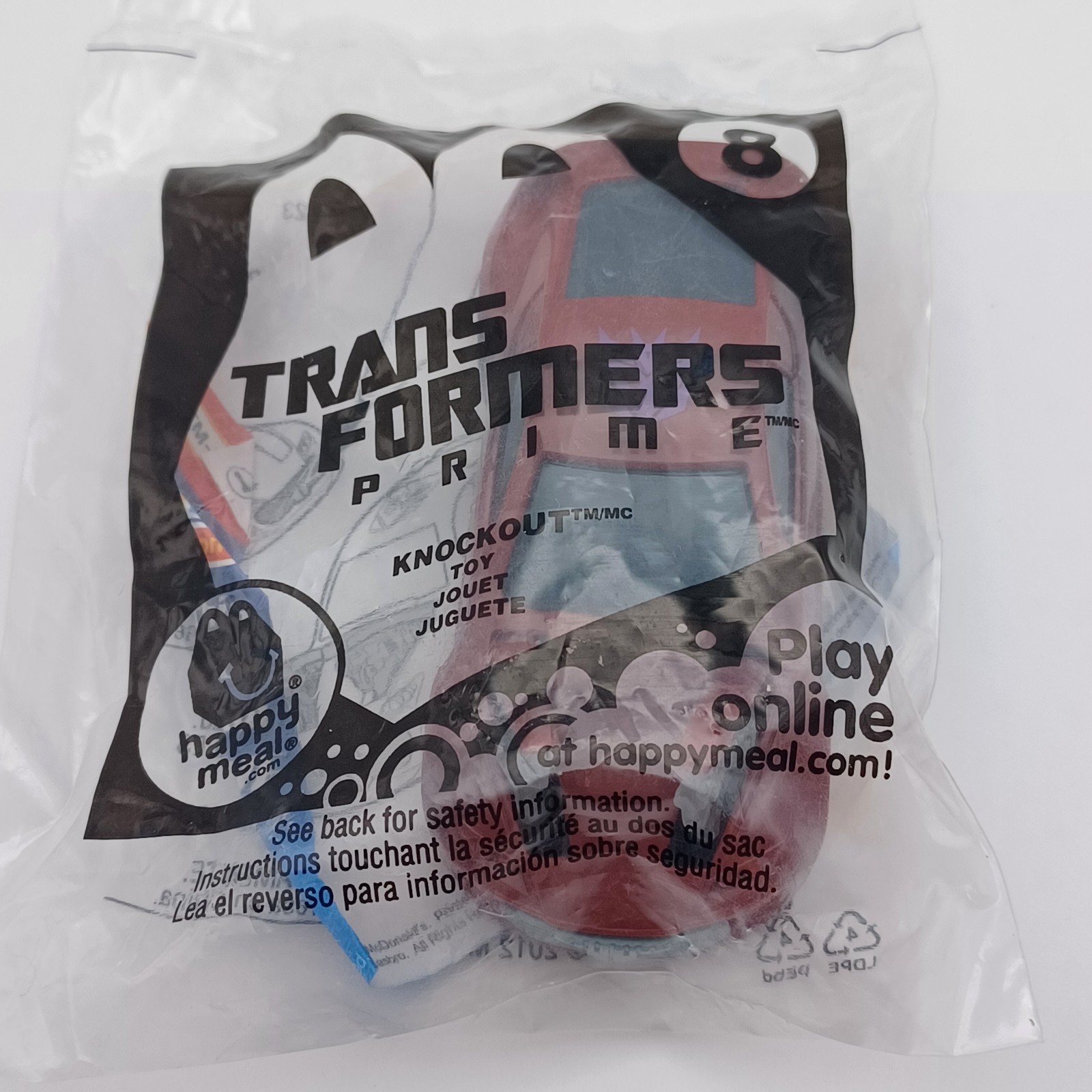 MCDONALD&rsquo;S HAPPY MEAL 2012 TRANSFORMERS PRIME KNOCKOUT TOY #8 SEALED