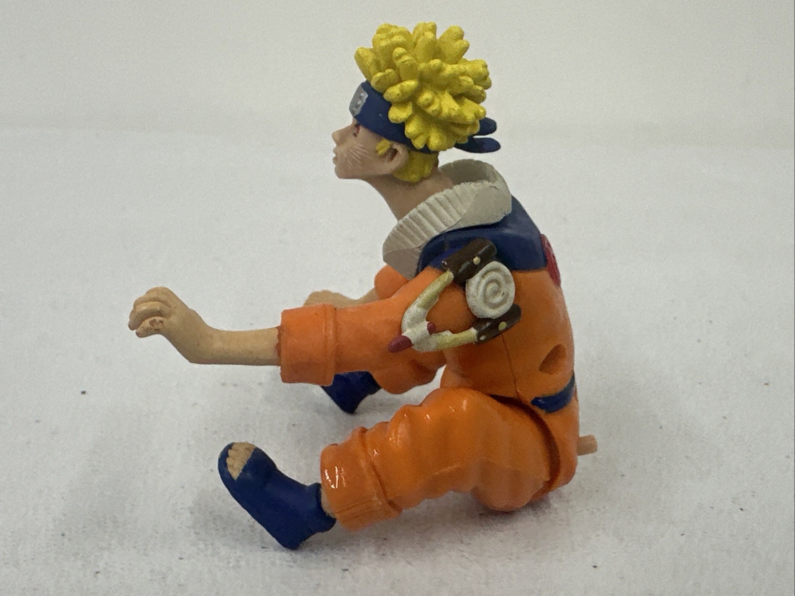 Naruto Uzumaki Action Figure 4&Prime; Masashi Kishimoto Crouch Bounce Toy 2002 READ