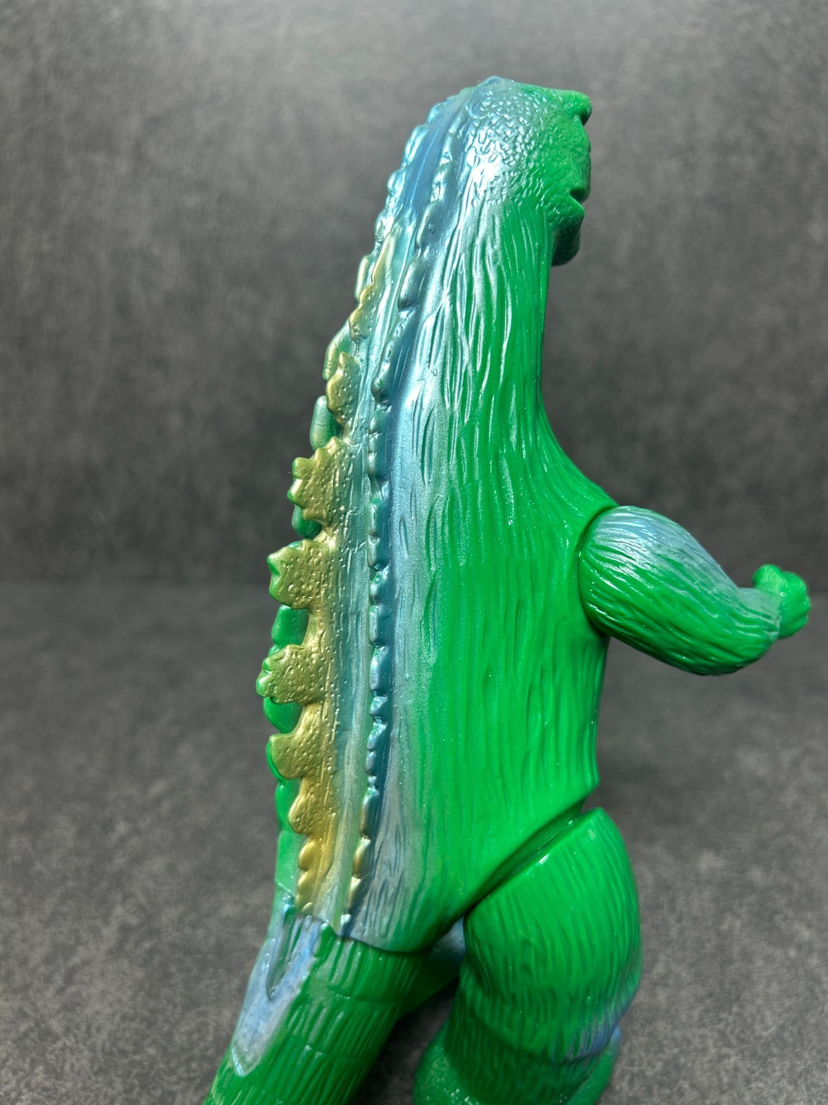 MARUSAN Godzilla J-Tail Green Sofubi 8.8&Prime; Soft Vinyl Figure 1999 w/ Header & Bag