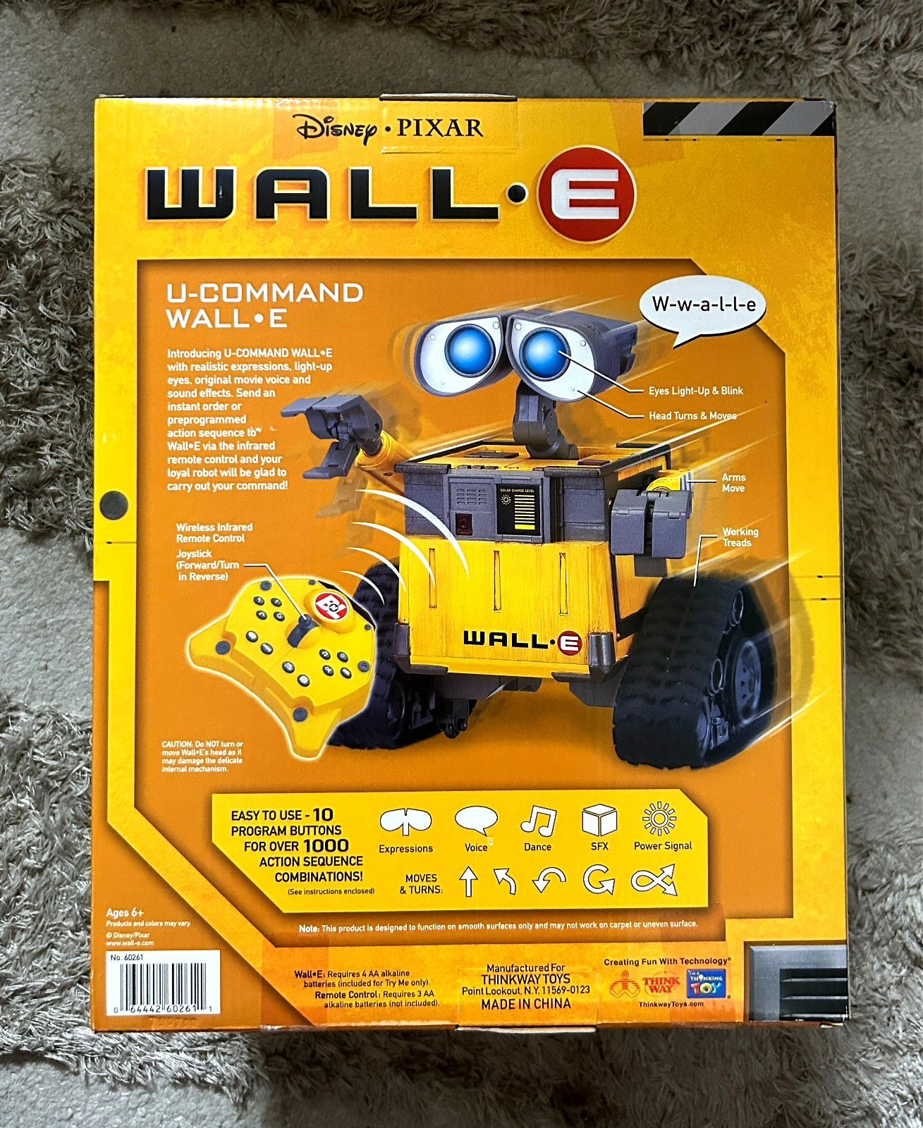 Disney Pixar U-Command Wall-E, Model 60261, NEW, SEALED, FRESH BATTERIES INCL