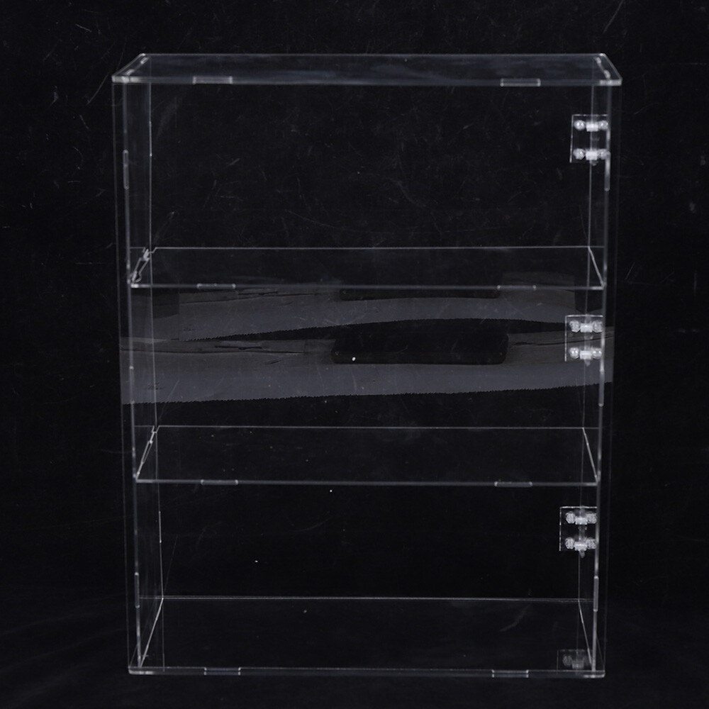Acrylic Display Case Clear for 3Tier Dustproof Toy Showcase Holder Display Shelf