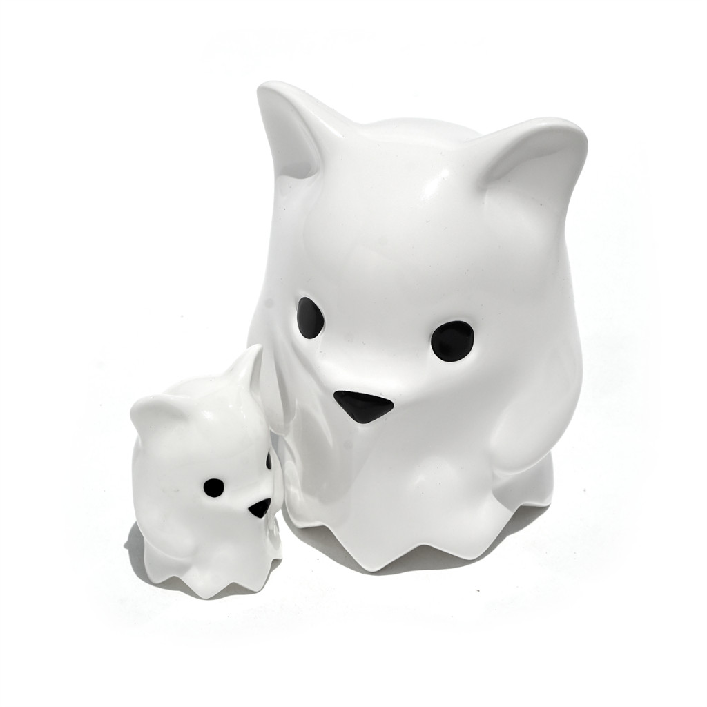 2022 SDCC GHOSTBEAR GLOSSED OVER WHITE SET VINYL FIGURE LUKE CHUEH MUNKY KING