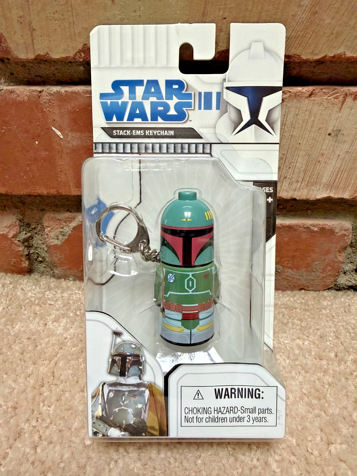 Star Wars Boba Fett (2008) Basic Fun Stack-Ems Keychain New in package!