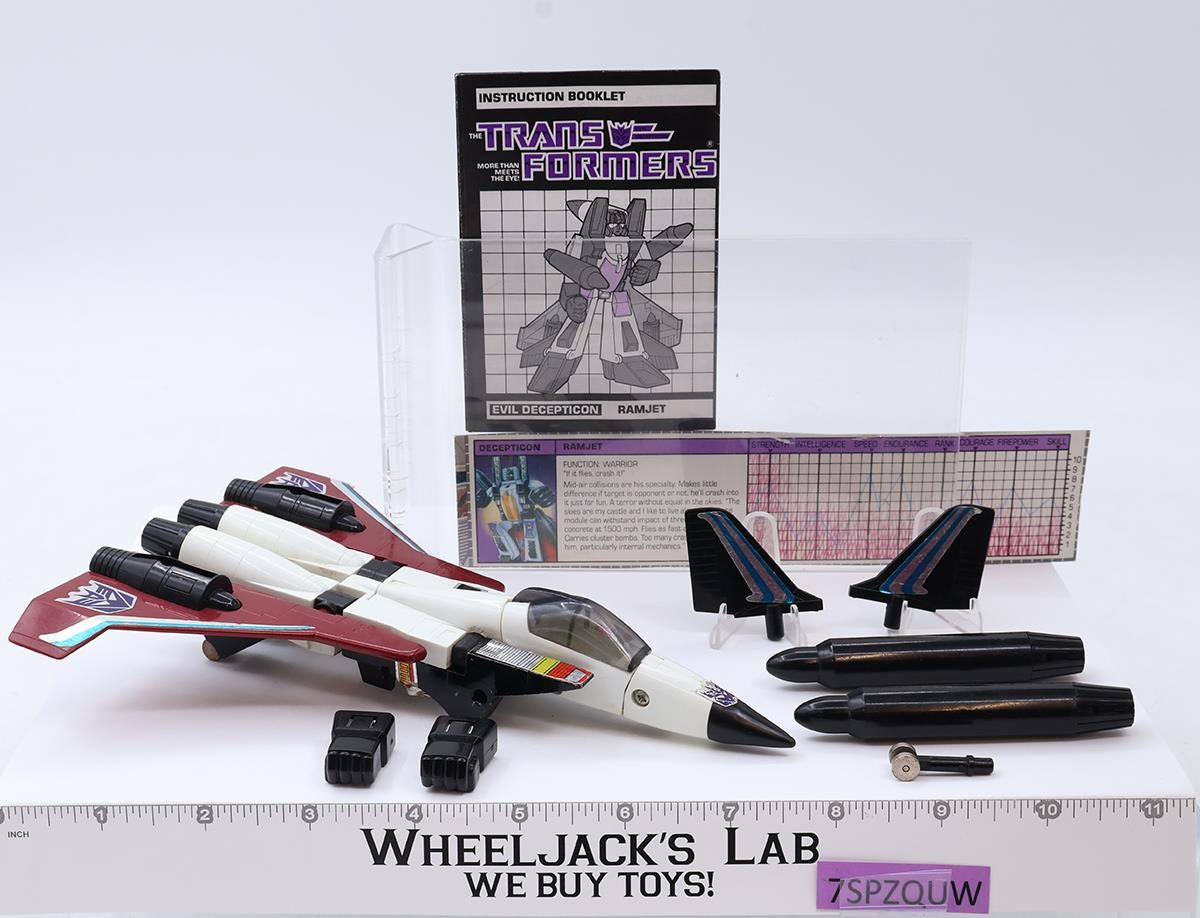 Ramjet 100% Complete 1985 Vintage Hasbro G1 Transformers Action Figure Canada