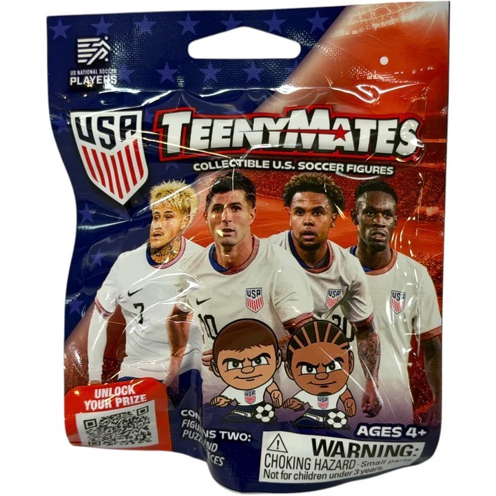 Teenymates USA Mens Soccer 2026 Mystery Pack, 2 figures 2 puzzle pieces