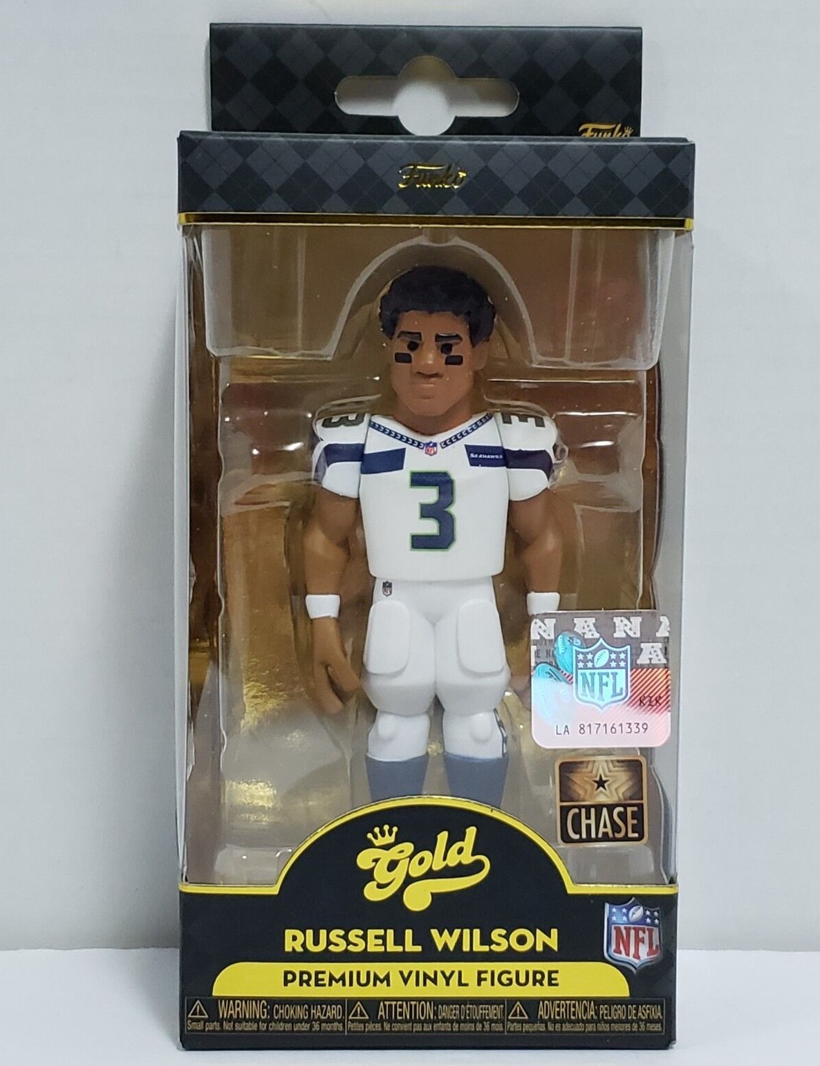 RUSSELL WILSON – Seattle Seahawks – CHASE Funko Gold Premium Vinyl 5&Prime; Figure NEW