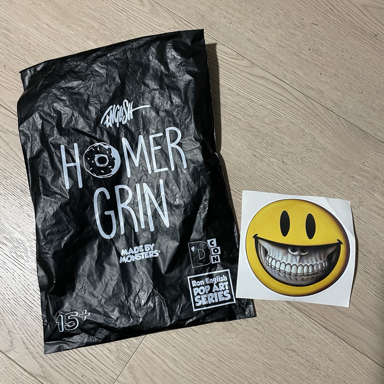 Ron English Signed Homer Simpson Silver Grin Vinyl Designer Con Exc Art Toy 1/50