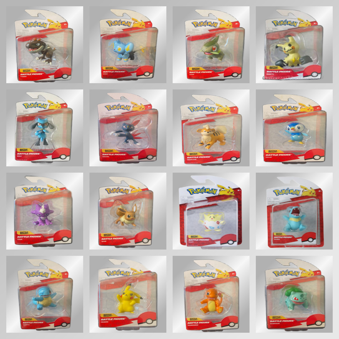 Pokemon Battle Tyrunt Axew Shinx Mimikyu Rioul Eeve Piplup 2&Prime; Action Figure
