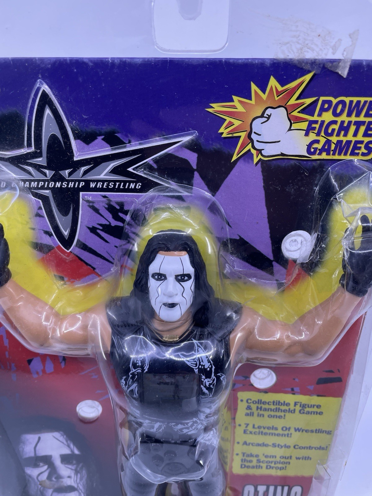 STING ACTION FIGURE Electronic WCW Wrestling Power Fighter TIGER 1999 HASBRO