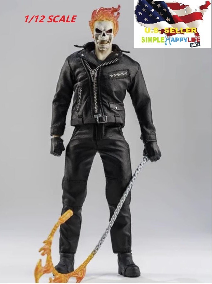 1/12 black Leather Jacket & pants set for 6&Prime; figure SHF Nota Mezco MixMax ❶USA❶