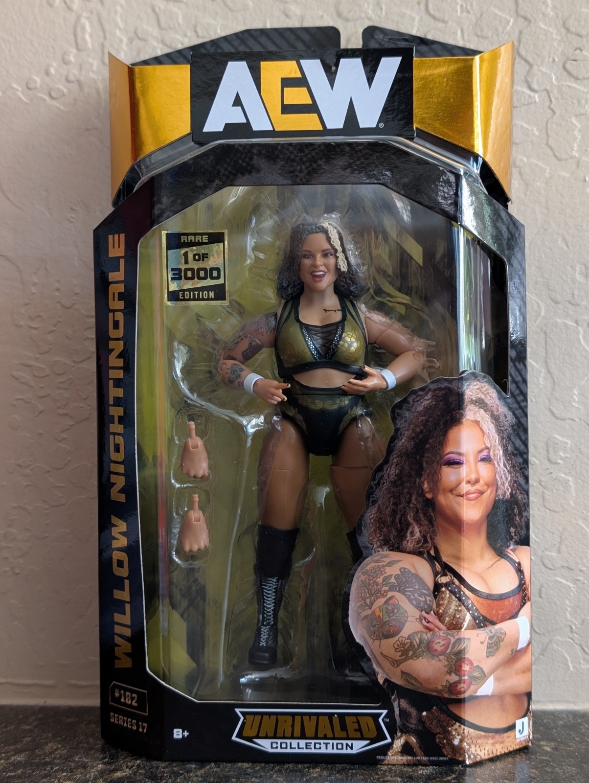 AEW Willow Nightingale Chase Figure 1 of 3000 Unrivaled Series 17 #182 RARE