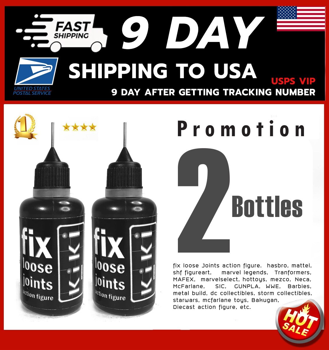 2 Bottles fix loose joints action figures by KiKi official