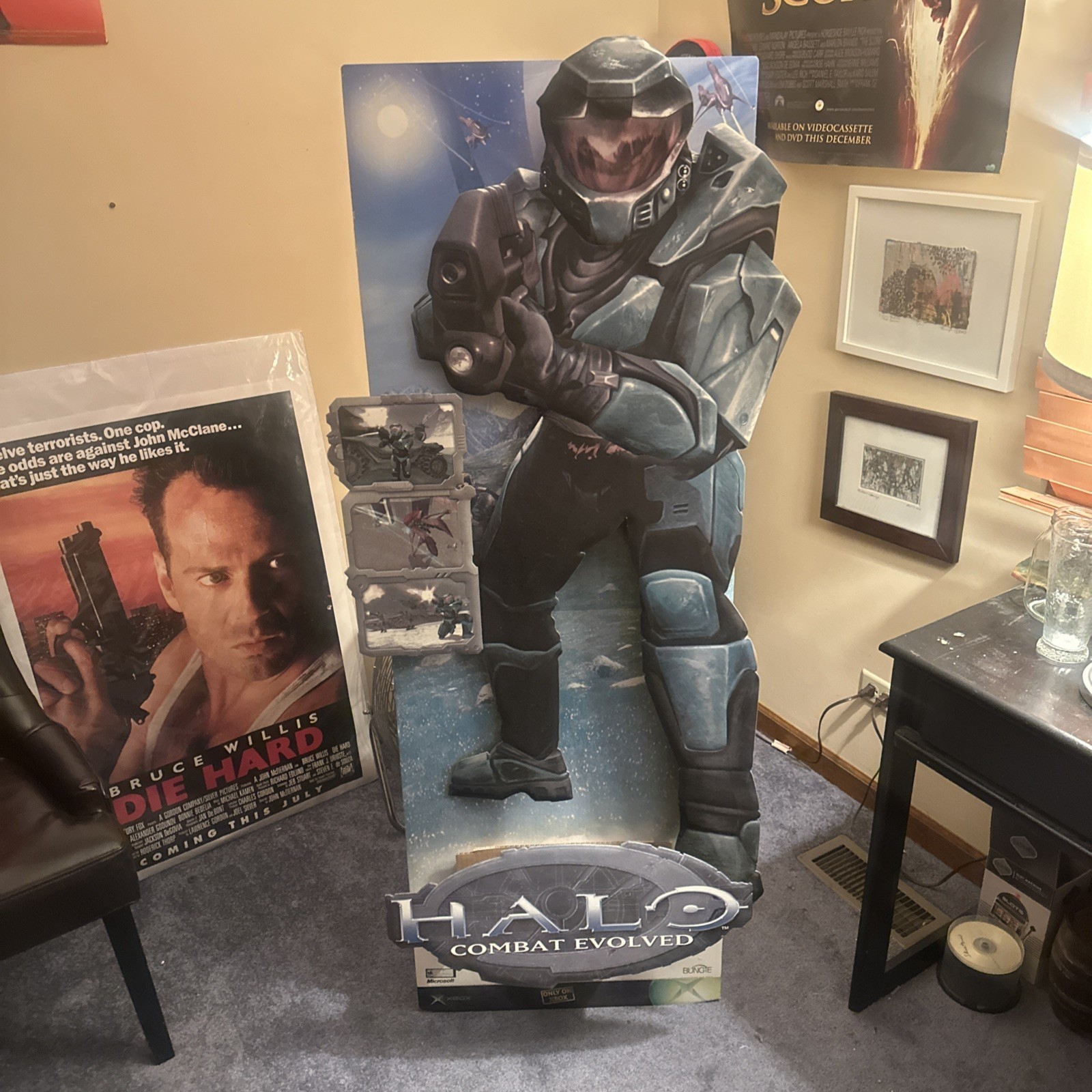 5 ft HALO Combat Evolved MASTER CHIEF STANDEE GAME STORE DISPLAY Vintage Rare!
