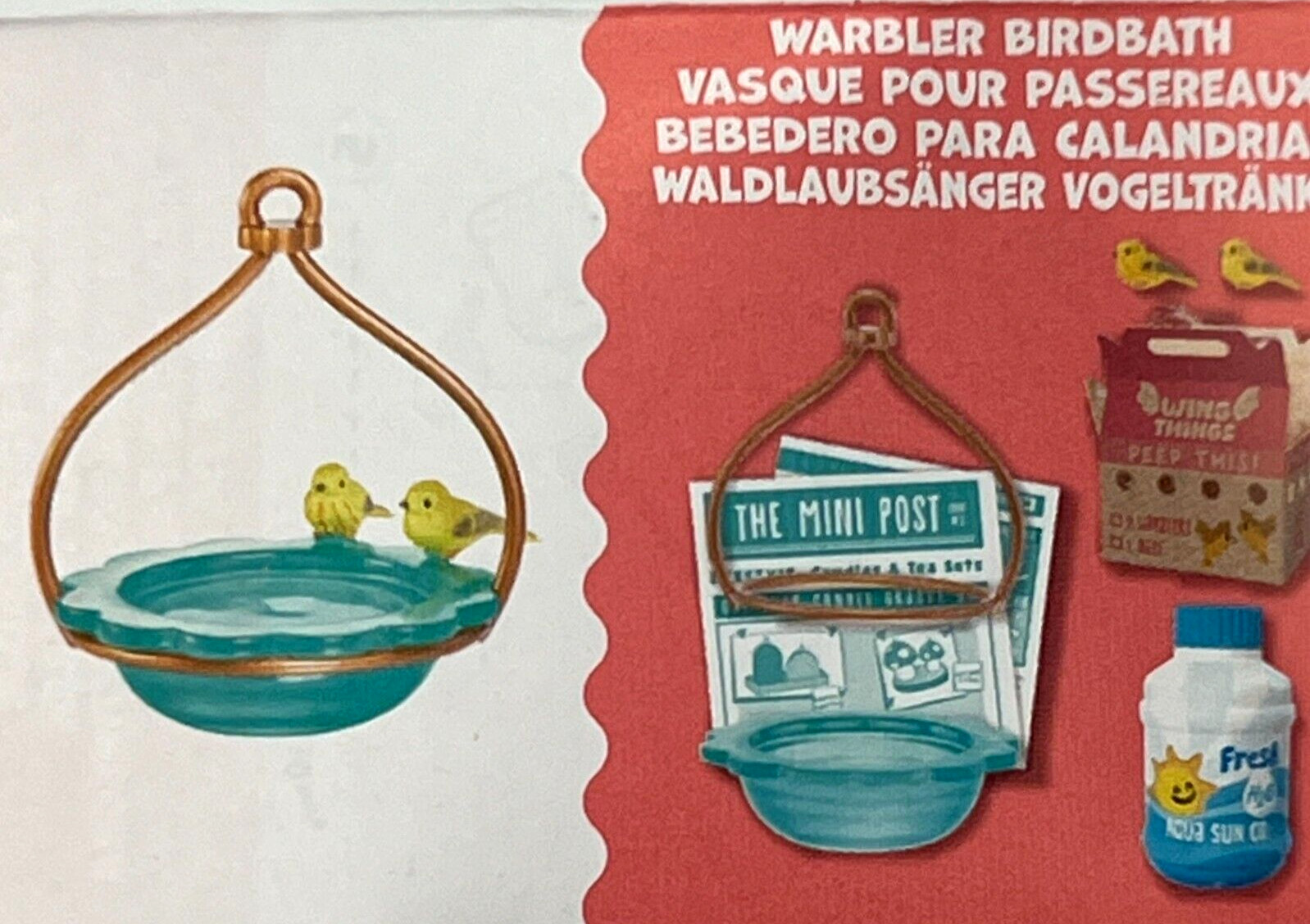 MGA Miniverse Make It Mini Lifestyle Home Series 1 Wave 2 Warbler Birdbath