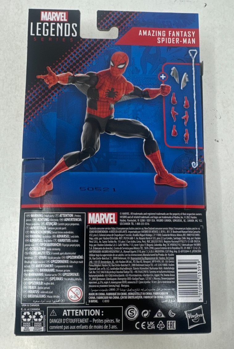 Spider-Man Marvel Legends 60th Anniversary Amazing Fantasy 6&Prime; Action Figure New
