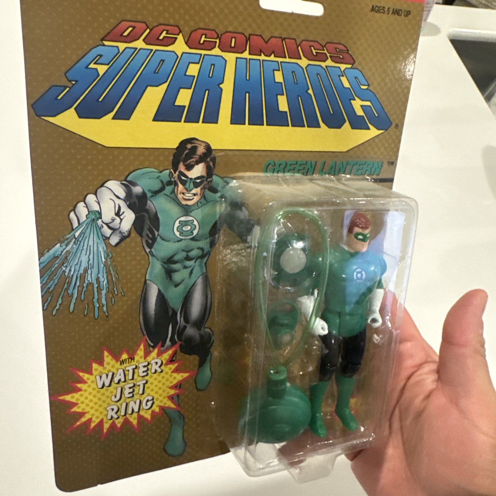 DC Comics Super Heroes.. Green Lantern With Water Jet Ring.. Toy Biz 1990