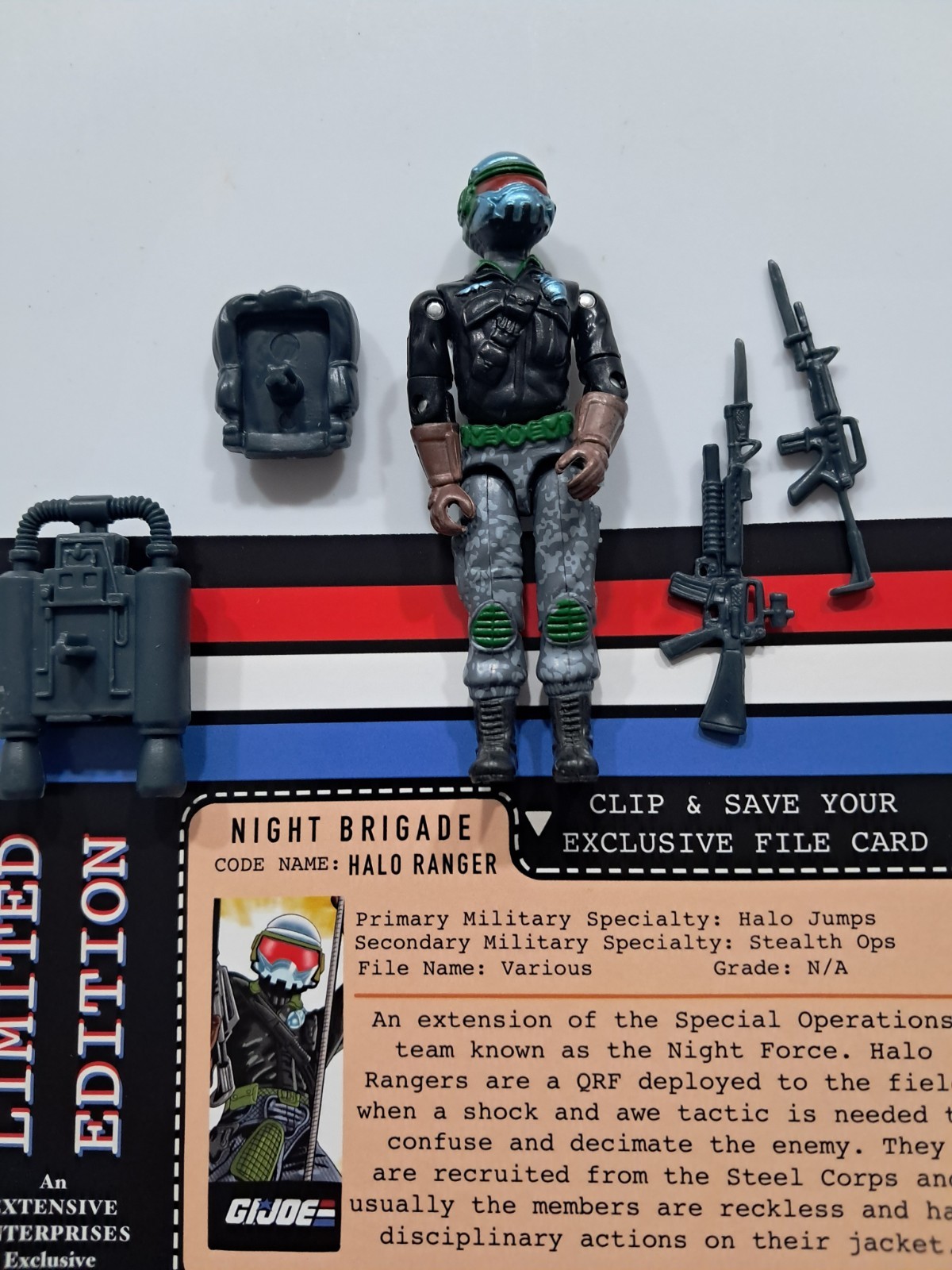 Gi Joe Black Major Steel Brigade Night Force Brigade Figure Army Builder Figure